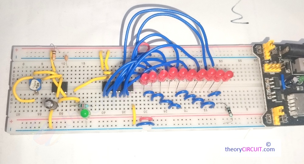 LED Chaser Circuit On Breadboard TheoryCIRCUIT Do It Yourself