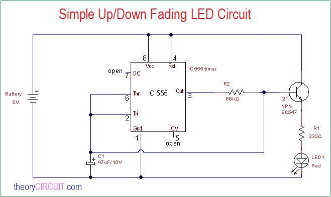 Simple Fading Led Circuit TheoryCIRCUIT Do It Yourself Electronics