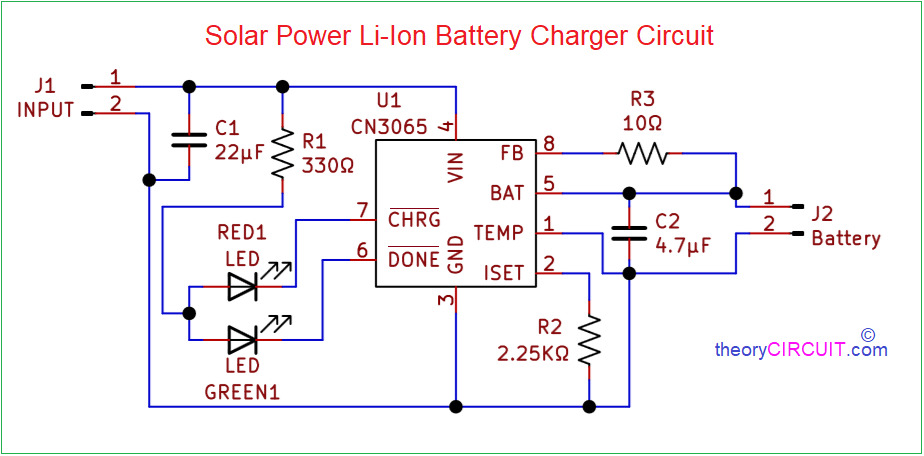 Solar Power Battery Charger Circuit