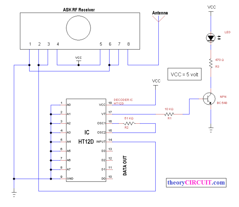 Wireless switch using 434MHz ASK modules - theoryCIRCUIT - Do It ...