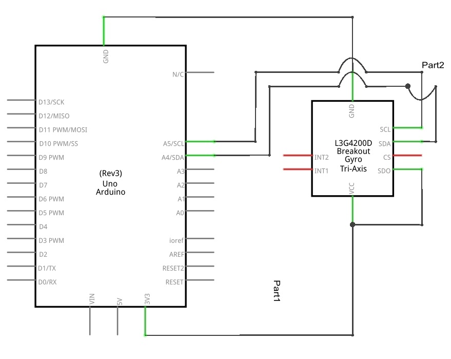 Gyroscope-L3G4200D-circuit