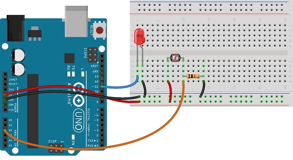 Diktatur bjælke tilskuer Photocell (LDR) Sensor with Arduino - theoryCIRCUIT - Do It Yourself  Electronics Projects