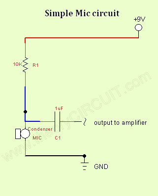 Simple Mic circuit - theoryCIRCUIT - Do It Yourself ...