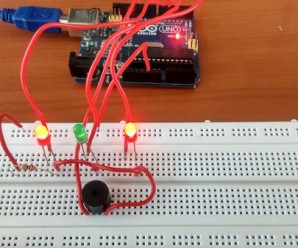 LED chaser with buzzer
