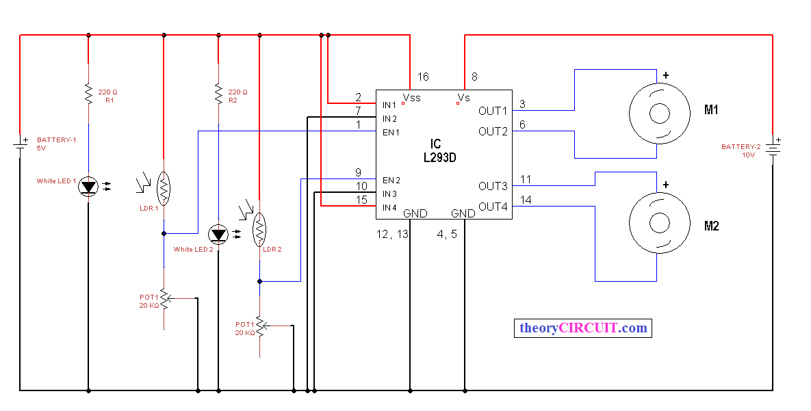 Line follower robot using arduino uno hot sale and l293d