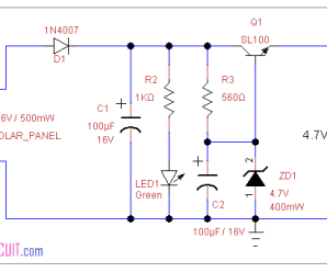 Solar power mobile charger circuit