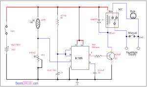 car headlights circuit diagram