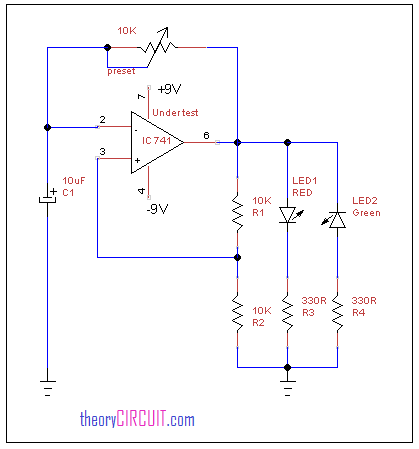 IC 741 tester circuit