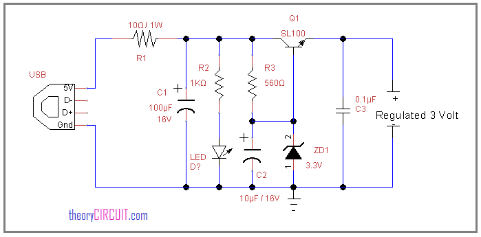 dc diode power zener using supply based circuit regulator zener USB diode