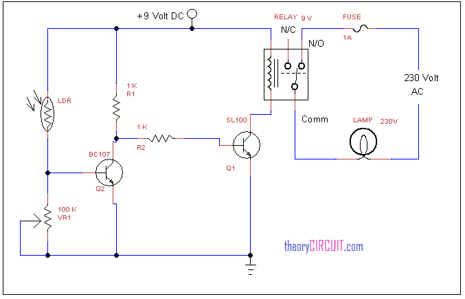 Automatic street light circuit