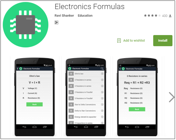 Electronics fomulas apps