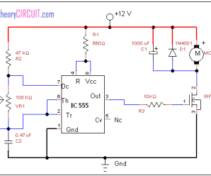 DC motor speed control using IC 555