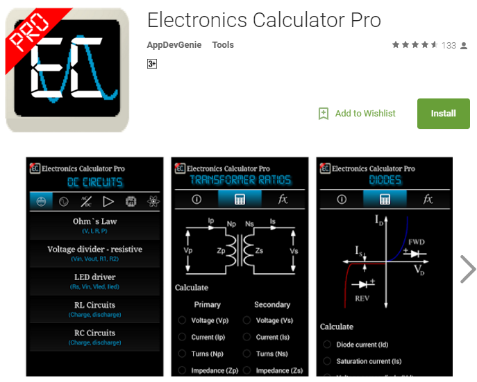 electronics calculator apps