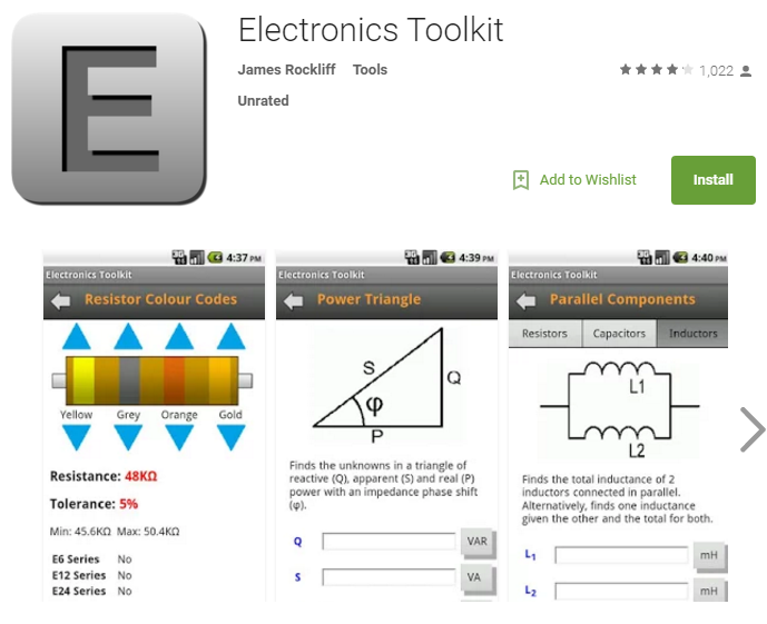 electronics toolkit app