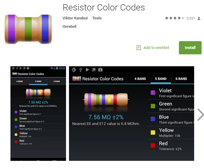 resistor color code app
