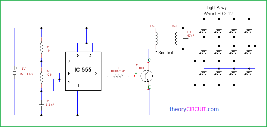 Wireless Electricity Transfer Circuit Diagram