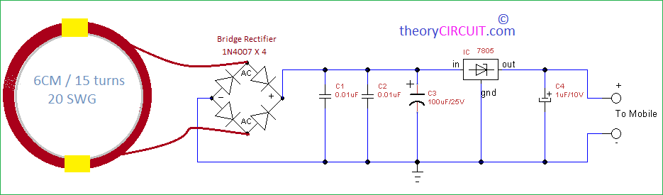 Homemade Wireless Mobile Charger Circuit Diagram