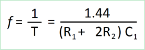 IC 555 timer formula