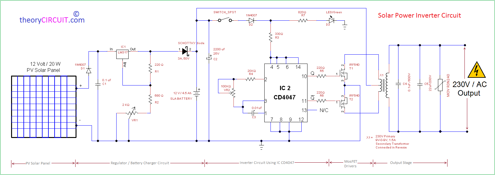Solar Inverter Circuit Diagram Pdf