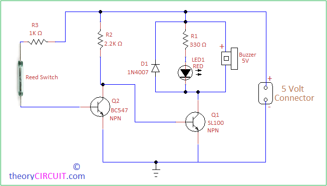 door open alarm circuit