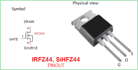 irfz44 pin out - theoryCIRCUIT - Do It Yourself Electronics Projects