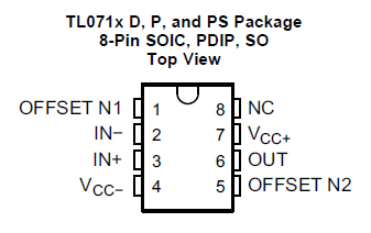 pin configuration tl071