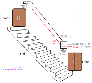 stair case light wiring pir sensor