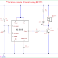 Vibration Alarm Circuit using IC555