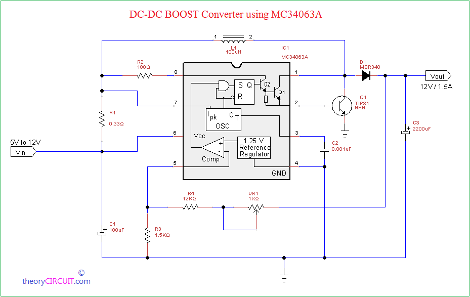 Switching ON Semiconductor MC34063A MC34063 DC-to-DC converters Buck Boost Inverting Regulator 1.5 A DIP8 1 Pack 