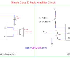 Simple Class D Amplifier Schematic