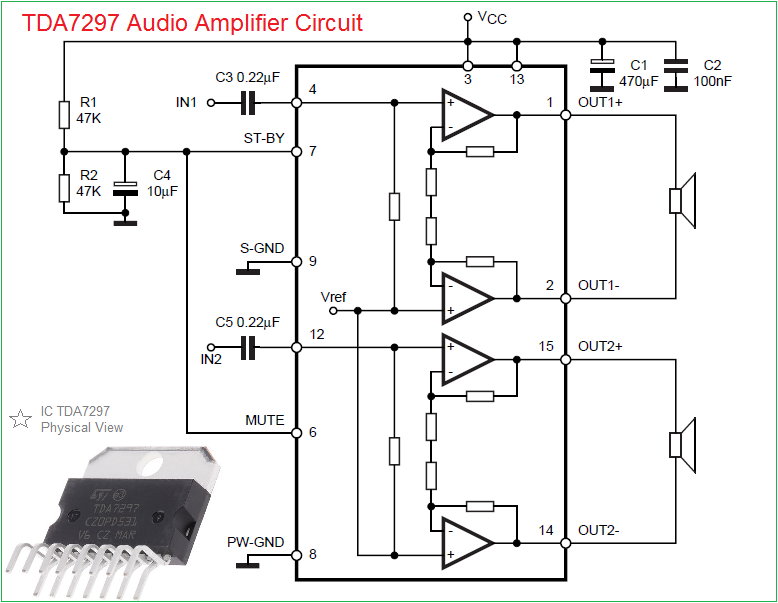 Car Audio Amplifier Circuit 15w 15w