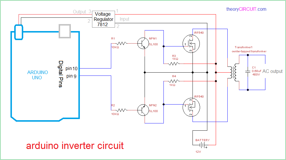 Arduino Inverter Circuit three phase 2 speed wiring diagram 