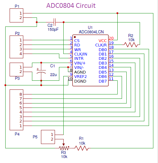 ADC0804 circuit diagram - theoryCIRCUIT - Do It Yourself  