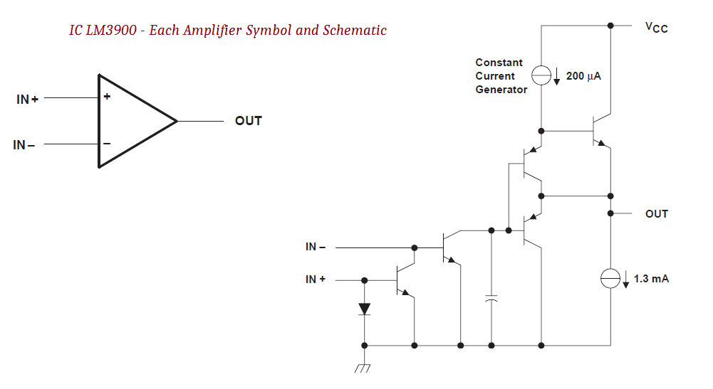 IC LM3900 internal schematic - theoryCIRCUIT - Do It Yourself ...