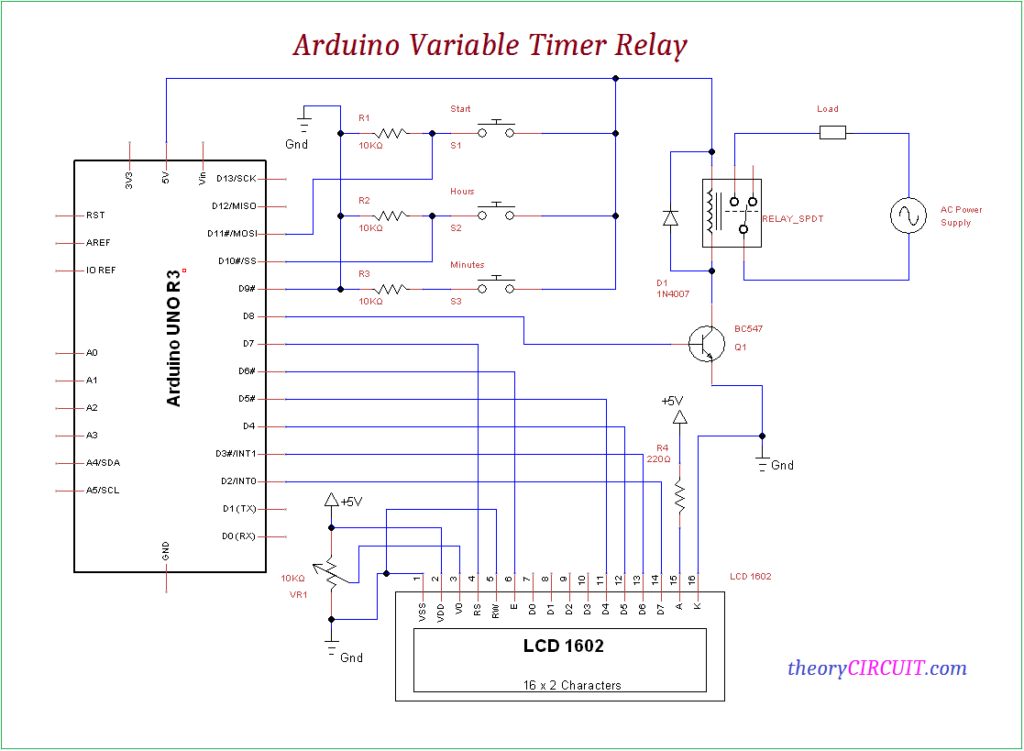 arduino relay timer code