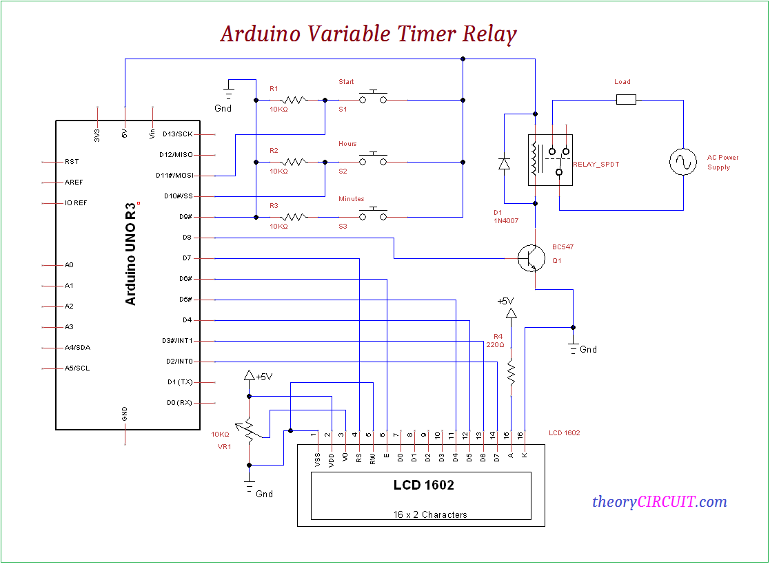 Arduino Variable Timer Relay basic home electrical wiring diagram 
