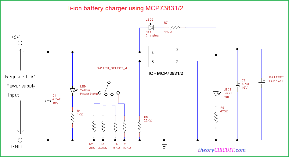 Li-Ion Battery Charger Circuit