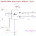 LM4755 Stereo Audio Power Amplifier Circuit
