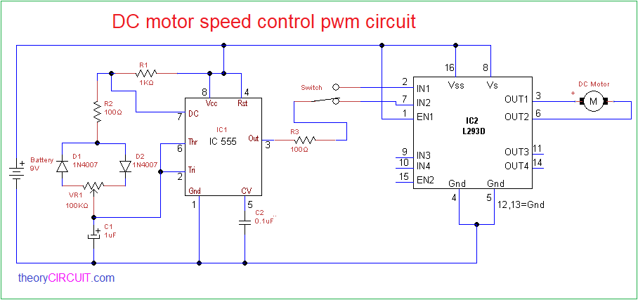 12v Dc Motor Speed Control Circuit Diagram 