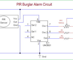 PIR Burglar Alarm Circuit
