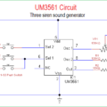 Three Siren Sound Generator Circuit Using UM3561