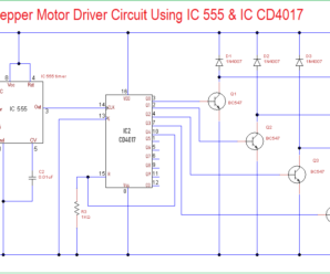 555 Timer Stepper Motor Controller Circuit