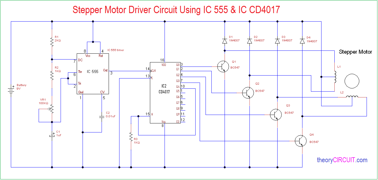 stepper motor controller circuit diagram