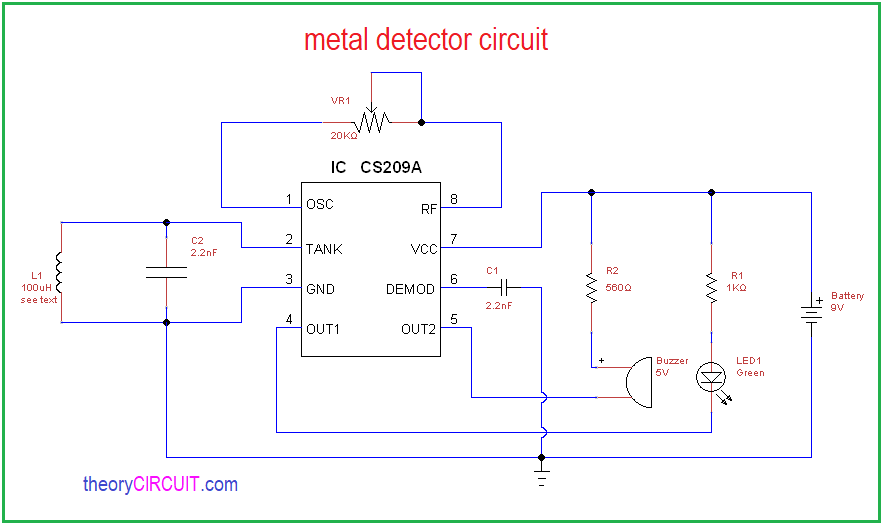 Metal Detector Circuit 0 12v power supply circuit diagram 