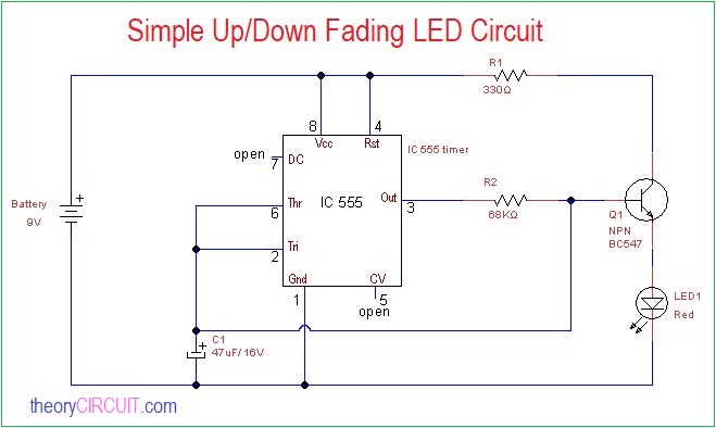 sum hungersnød spin Simple Up/Down Fading LED Circuit