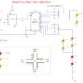 Simple Four Way Traffic Light Circuit