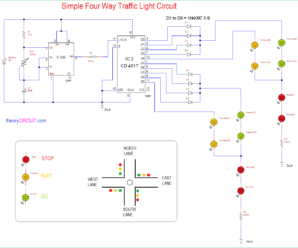 traffic light circuit using 555 timer and 4017 Archives - theoryCIRCUIT ...