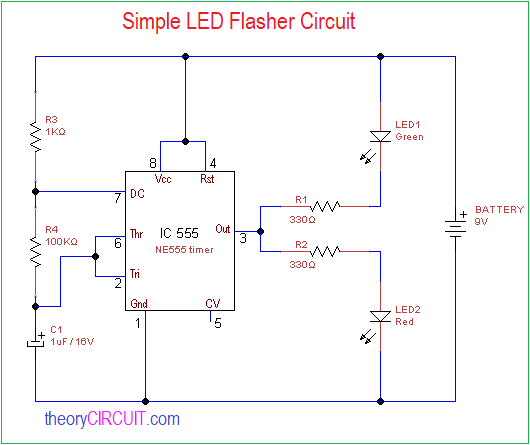 Daisy rådgive båd Simple LED Flasher Circuit