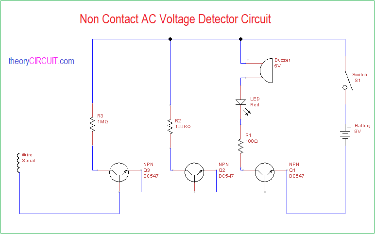 Contactless voltage store detector circuit