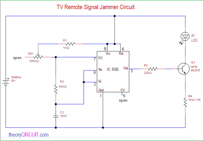 Tv Remote Signal Jammer Circuit